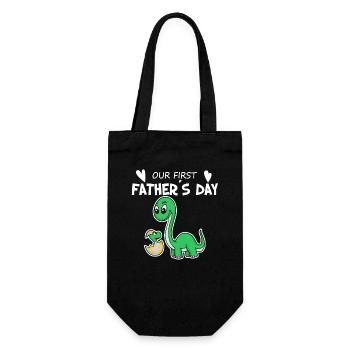 Vatertag - erster Vatertag Geschenk - Geschenkbeutel für Flaschen - Schwarz - Vorne