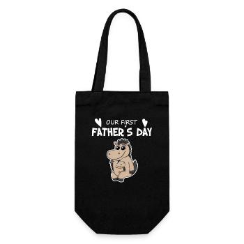 Father's Day - First Father's Day Gift - Gift Bag for Bottles - black - Front