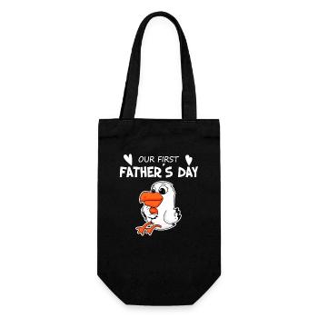 Vatertag - erster Vatertag Geschenk - Geschenkbeutel für Flaschen - Schwarz - Vorne