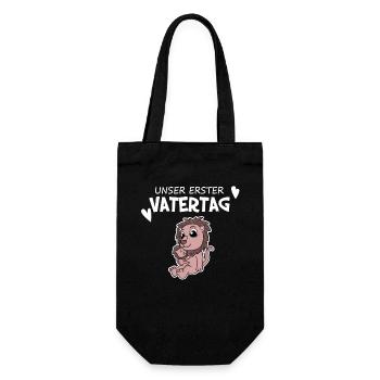 Vatertag - erster Vatertag Geschenk - Geschenkbeutel für Flaschen - Schwarz - Vorne