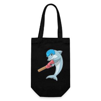 Delfin Cricket Cricketschläger - Geschenkbeutel für Flaschen - Schwarz - Vorne