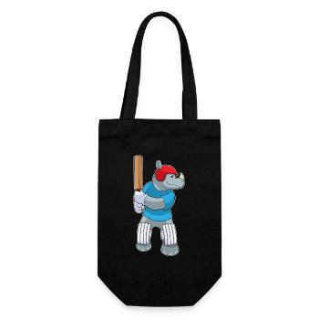 Nashorn Cricket Cricketschläger - Geschenkbeutel für Flaschen - Schwarz - Vorne