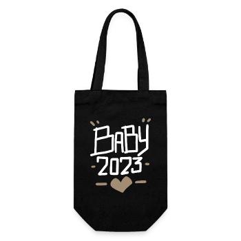Grossesse Bébé enceinte 2023 - Sac à bouteille - noir - Devant