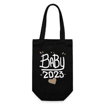 Grossesse Bébé enceinte 2023 - Sac à bouteille - noir - Devant