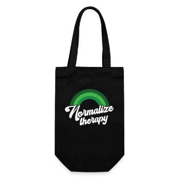 Rainbow Mental Health Therapy - Gift Bag for Bottles - black - Front