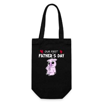 Father's Day - First Father's Day Gift - Gift Bag for Bottles - black - Front