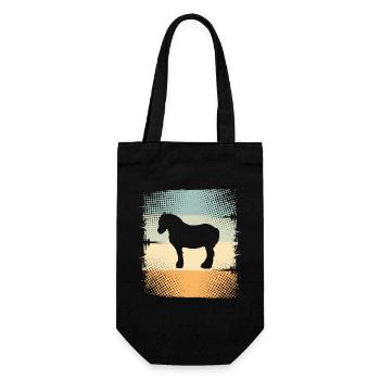 Pferd - Geschenkbeutel für Flaschen - Schwarz - Vorne