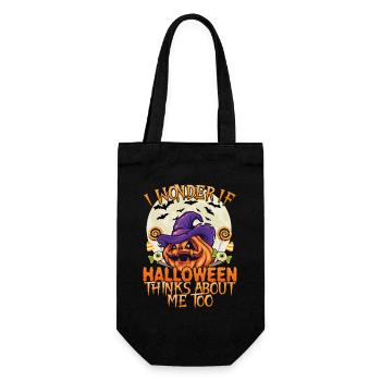 Je me demande si Halloween pense à moi - Sac à bouteille - noir - Devant