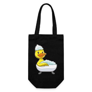 Duck Bathing Bathtub - Gift Bag for Bottles - black - Front