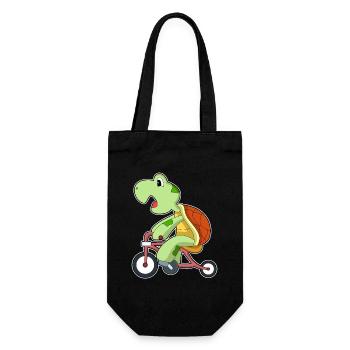 Turtle Bicycle - Gift Bag for Bottles - black - Front