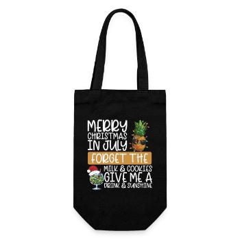 Pineapple Merry Christmas in July - Gift Bag for Bottles - black - Front