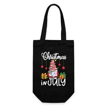 Elves Christmas in July - Gift Bag for Bottles - black - Front