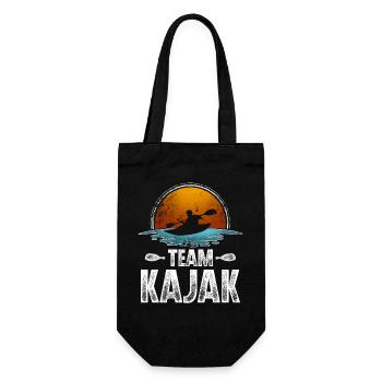 Kajak Kajakfahrer Kajaker Team - Geschenkbeutel für Flaschen - Schwarz - Vorne