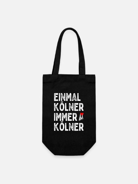 Köln Einmal Kölner Immer Kölner Karneval Kölsch - Geschenkbeutel für Flaschen - Schwarz