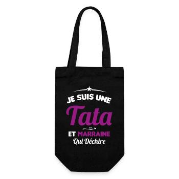 Je Suis Une Tata et Marraine Qui Déchire - Sac à bouteille - noir - Devant