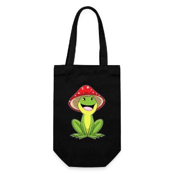 Frog Mushroom - Gift Bag for Bottles - black - Front