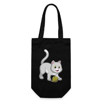 Boule de laine pour chat - Sac à bouteille - noir - Devant