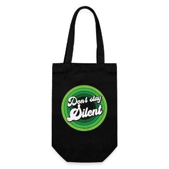 Ne restez pas silencieux Santé mentale verte - Sac à bouteille - noir - Devant