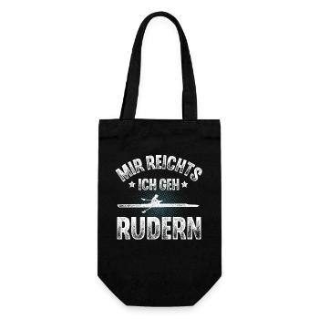 Rudern Ruderer Ruderboot - Geschenkbeutel für Flaschen - Schwarz - Vorne