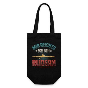 Rudern Ruderer Ruderboot - Geschenkbeutel für Flaschen - Schwarz - Vorne