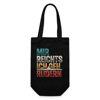 Rudern Ruderer Ruderboot - Geschenkbeutel für Flaschen - Schwarz - Vorne