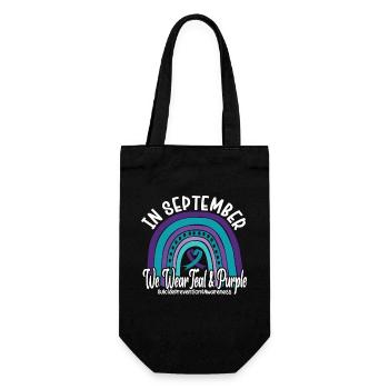En septembre, nous portons Teal And Purple - Sac à bouteille - noir - Devant