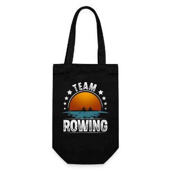 Rowing Rower Rowing Boat Team - Gift Bag for Bottles - black - Front