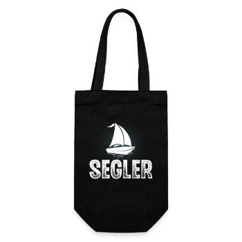 Segeln Segler Segelboot - Geschenkbeutel für Flaschen - Schwarz - Vorne