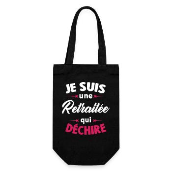 Je Suis Une Retraitée Qui Déchire - Sac à bouteille - noir - Devant