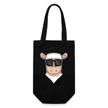 Sheep Illustration - Gift Bag for Bottles - black - Front