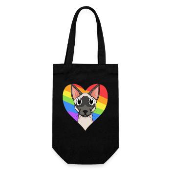 Siamkatze Katze - Geschenkbeutel für Flaschen - Schwarz - Vorne