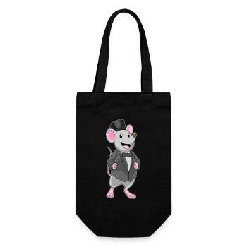 Mouse Groom Jacket Wedding - Gift Bag for Bottles - black - Front