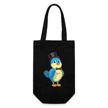 Bird Groom Top Hat Wedding - Gift Bag for Bottles - black - Front
