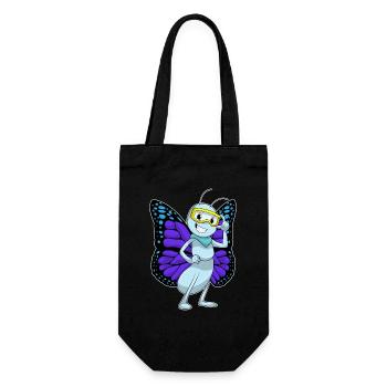 Butterfly Glasses - Gift Bag for Bottles - black - Front