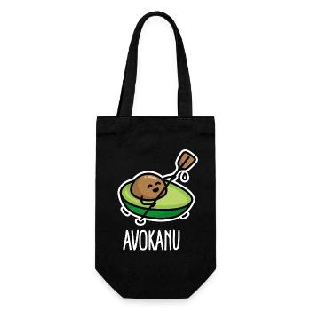Avokanu lustige Kanu Kanusport Avocado Kajak - Geschenkbeutel für Flaschen - Schwarz - Vorne