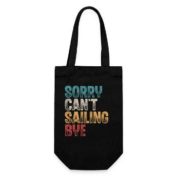 Sailing Sailor Sailboat Retro Vintage - Gift Bag for Bottles - black - Front