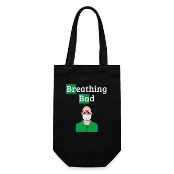Breathing Bad - Humour covid - Sac à bouteille - noir - Devant