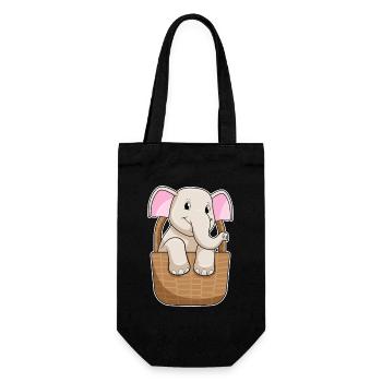 Elephant Basket - Gift Bag for Bottles - black - Front