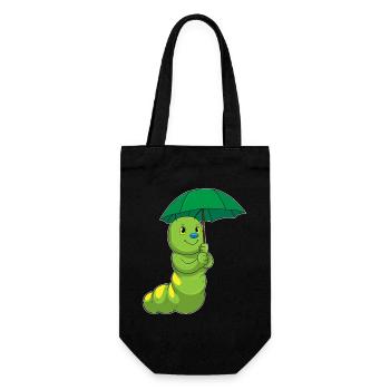 Caterpillar Umbrella - Gift Bag for Bottles - black - Front