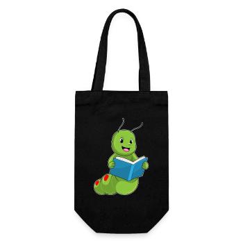 Livre de nerds chenilles - Sac à bouteille - noir - Devant
