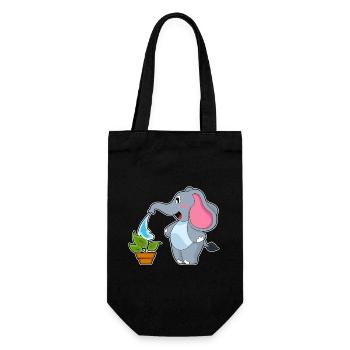 Elephant Gardener Plant Garden - Gift Bag for Bottles - black - Front