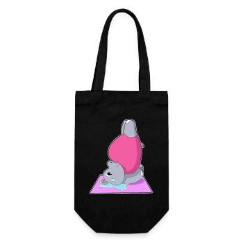 Hippopotamus Yoga Gymnastique - Sac à bouteille - noir - Devant