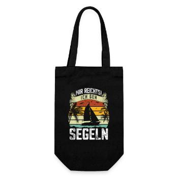 Segeln Segler Segelboot - Geschenkbeutel für Flaschen - Schwarz - Vorne