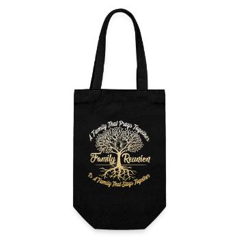Family Reunion Eine Familie die miteinander betet - Geschenkbeutel für Flaschen - Schwarz - Vorne