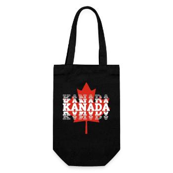 Kanada - Geschenkbeutel für Flaschen - Schwarz - Vorne