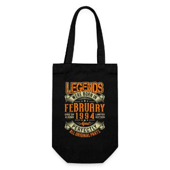 1994 Februar Geburtstag Legende - Geschenkbeutel für Flaschen - Schwarz - Vorne