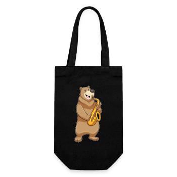 Musique de saxophone Bear Musician - Sac à bouteille - noir - Devant