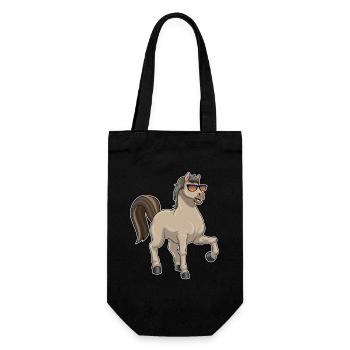 Pferd Sonnenbrille - Geschenkbeutel für Flaschen - Schwarz - Vorne