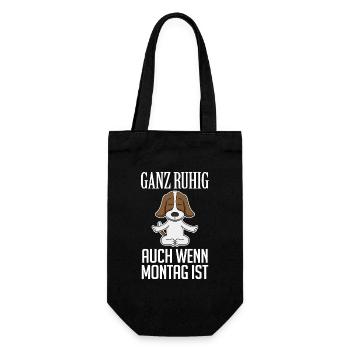 Basset Hound - Geschenkbeutel für Flaschen - Schwarz - Vorne