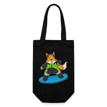 Fuchs Snowboarder Snowboard - Gift Bag for Bottles - black - Front